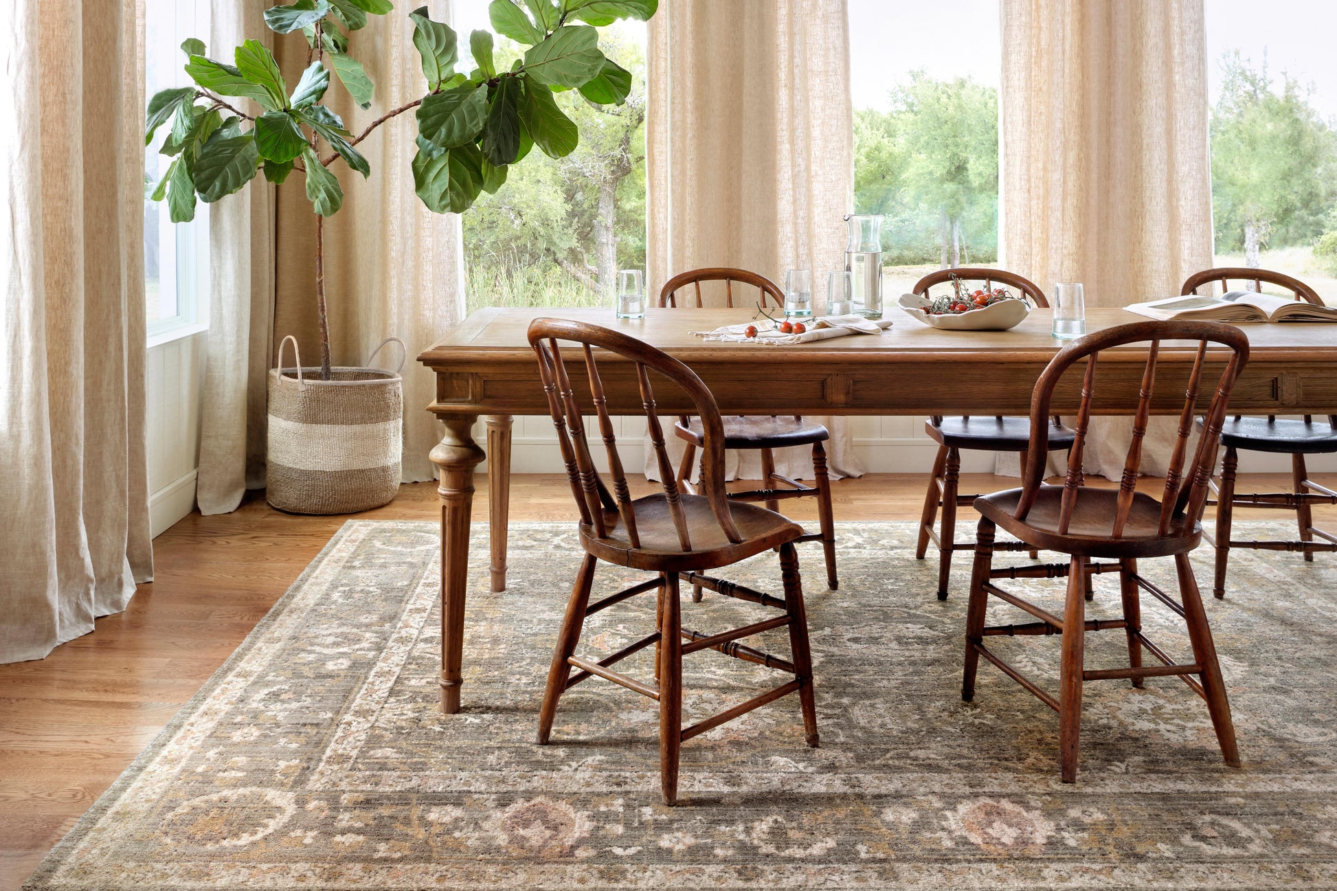 Chris Loves Julia x Loloi Rosemarie  Sage Blush Traditional