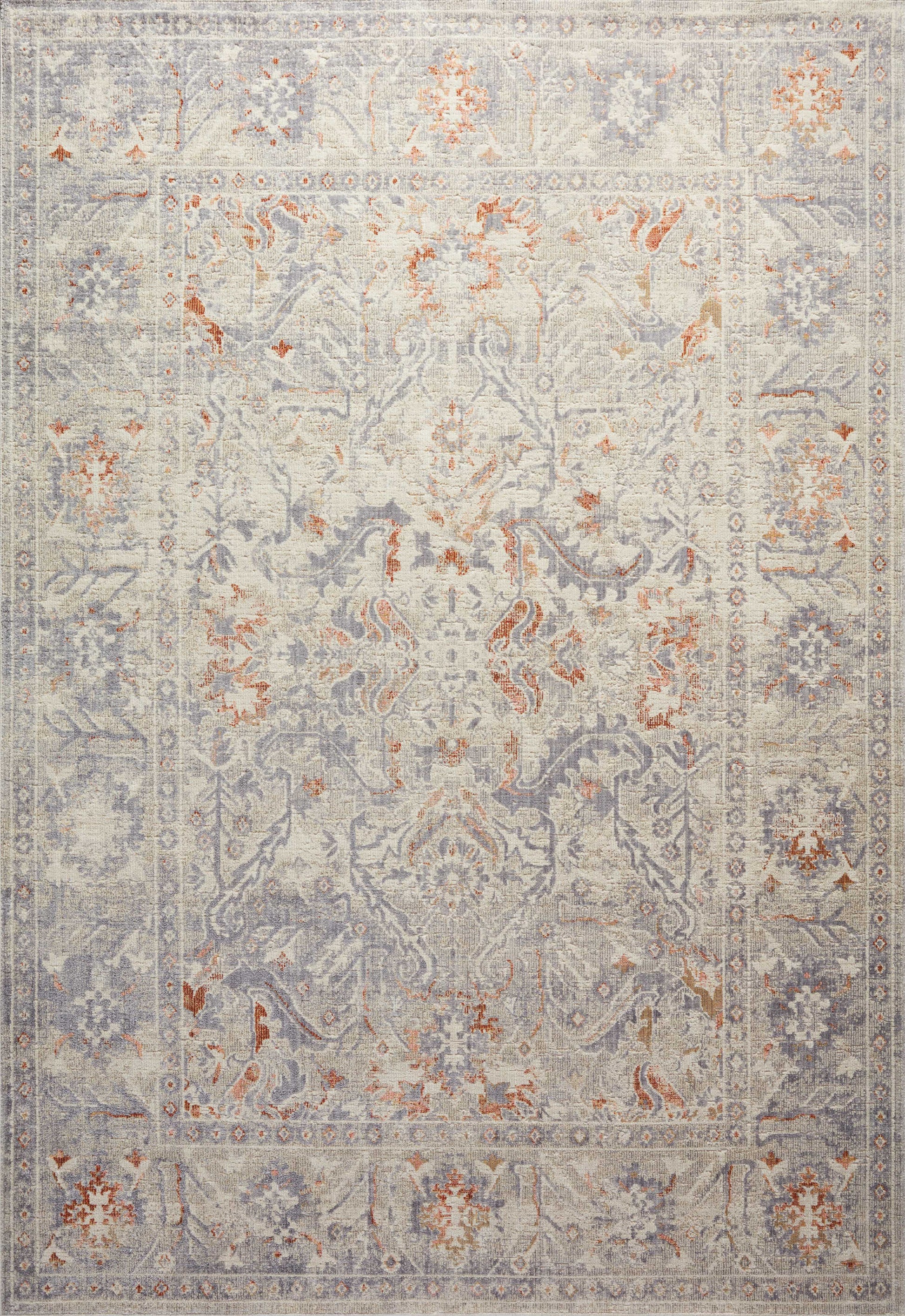 Chris Loves Julia x Loloi Rosemarie  Oatmeal Lavender Traditional