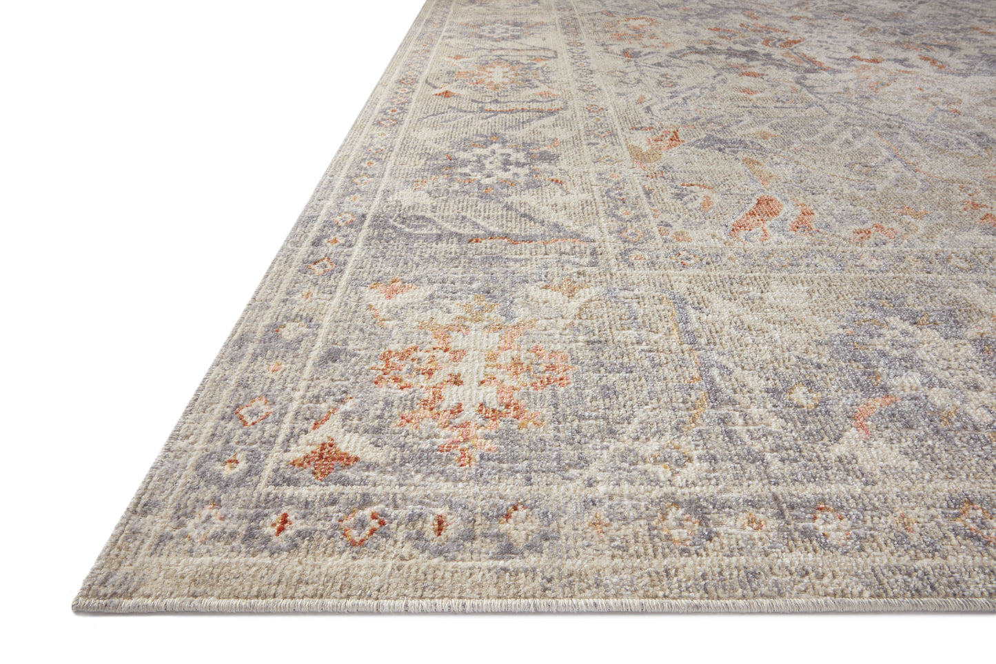 Chris Loves Julia x Loloi Rosemarie  Oatmeal Lavender Traditional