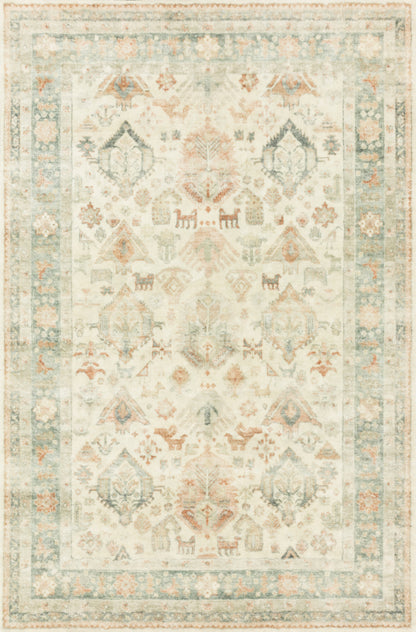 Loloi II Rosette  Beige Multi Traditional