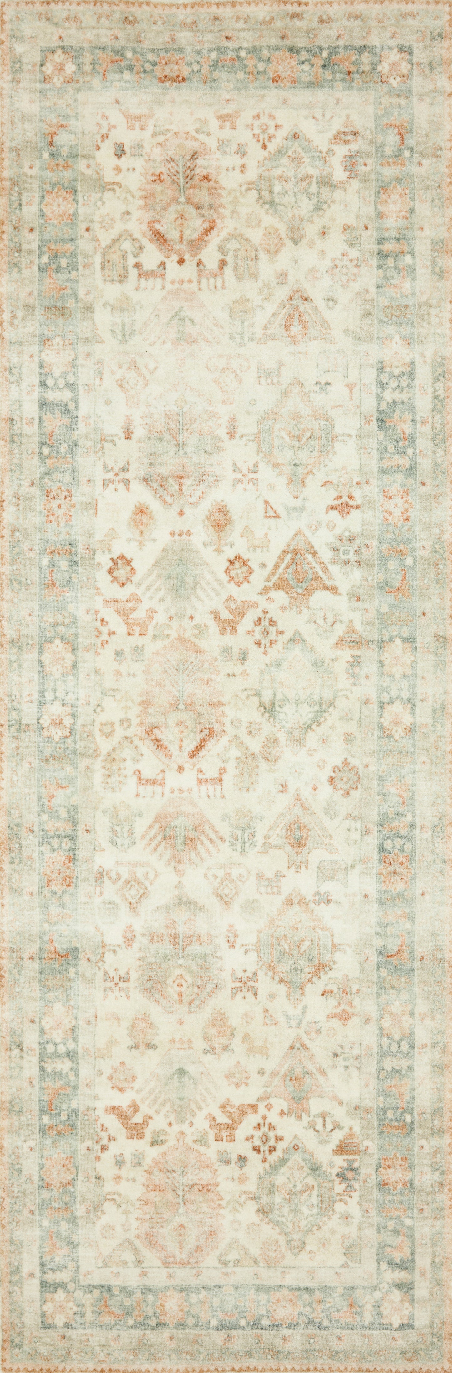 Loloi II Rosette  Beige Multi Traditional