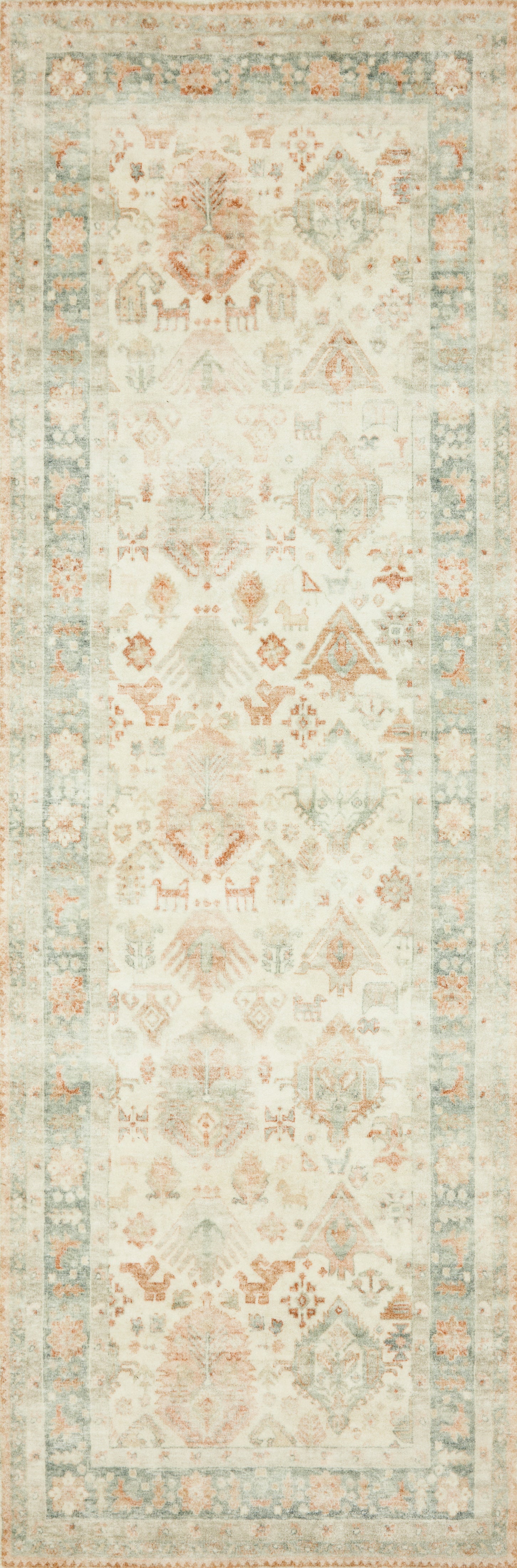 Loloi II Rosette  Beige Multi Traditional