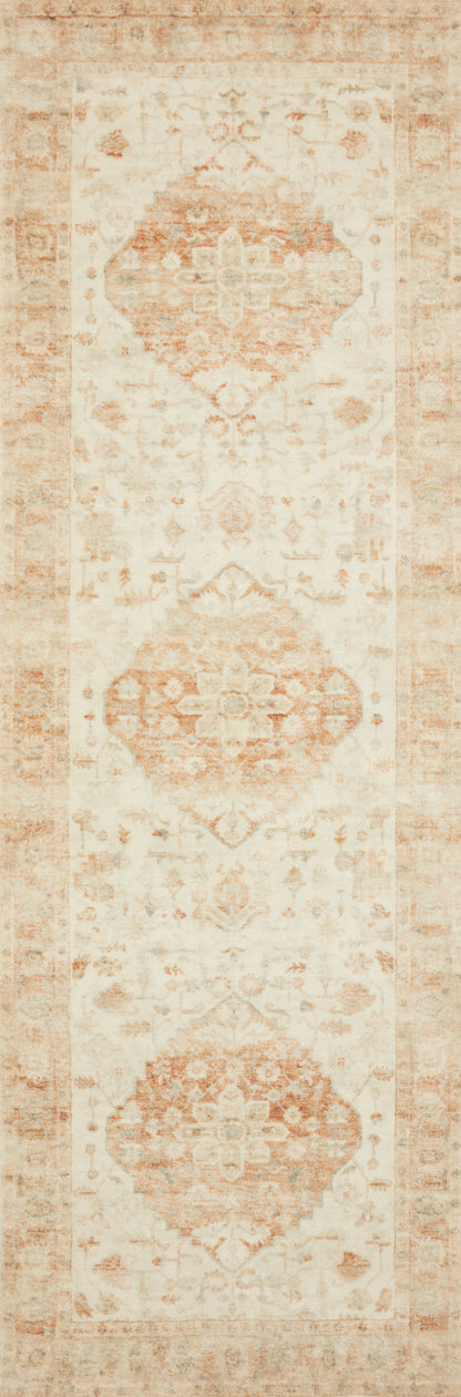 Loloi II Rosette  Ivory Terracotta Traditional