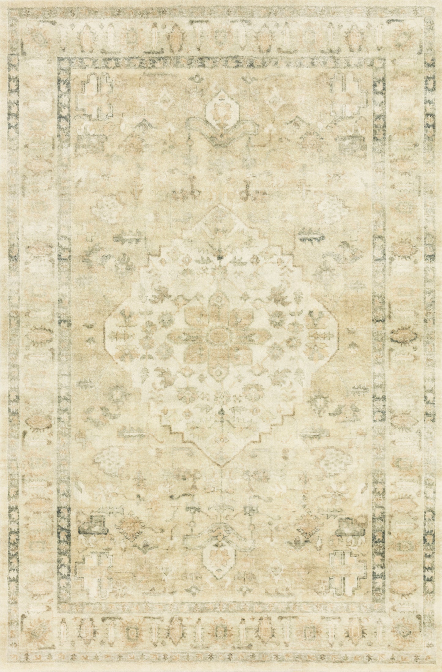 Loloi II Rosette  Sand Ivory Traditional