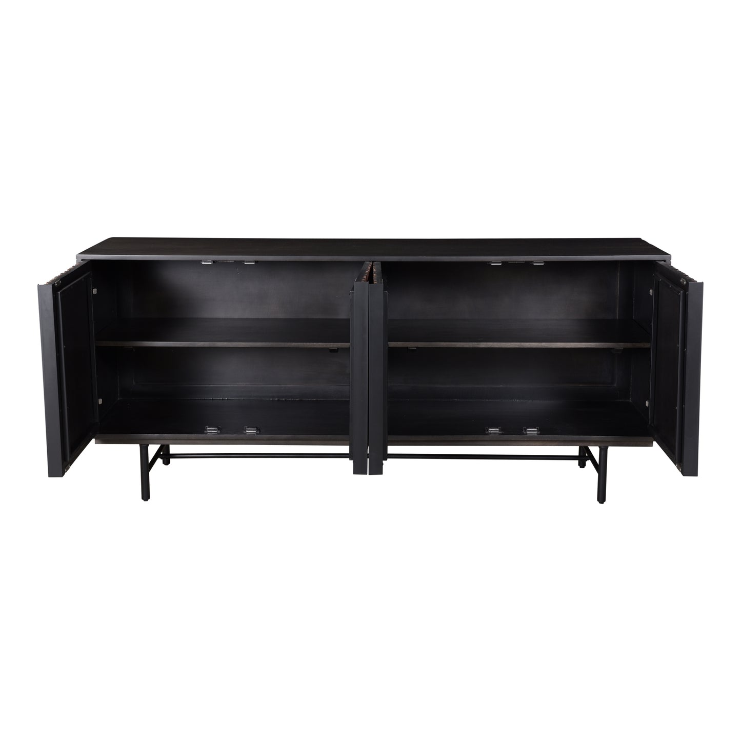 Moes Home Sideboards Jackson Black Modern Furniture