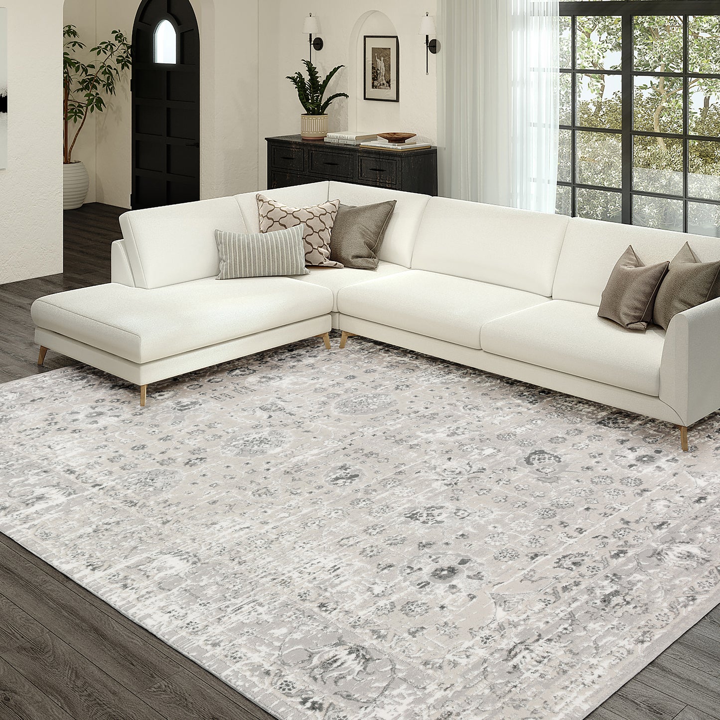 Dalyn Rugs Rhodes  Silver  Transitional