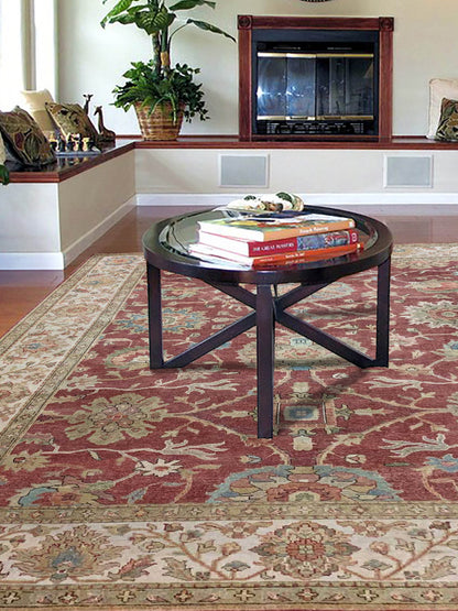 Artisan Cameron Rust Ivory Traditional Knotted Rug - Rugs - Artisan - Atlanta Designer Rugs