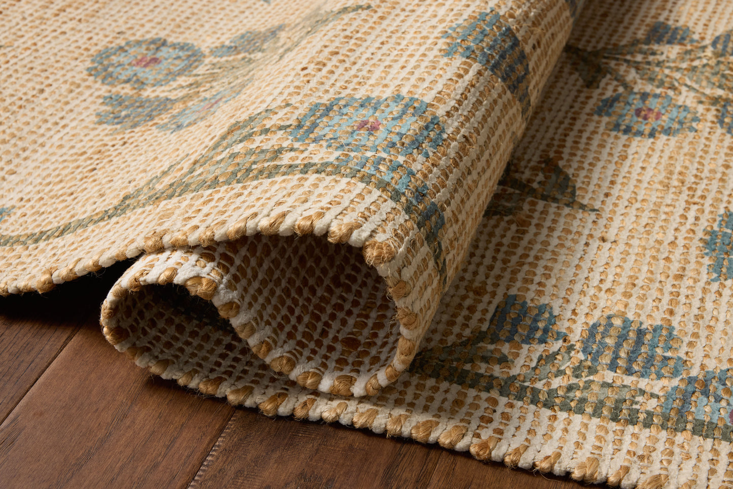 Chris Loves Julia x Loloi Rue  Moss Blue Transitional