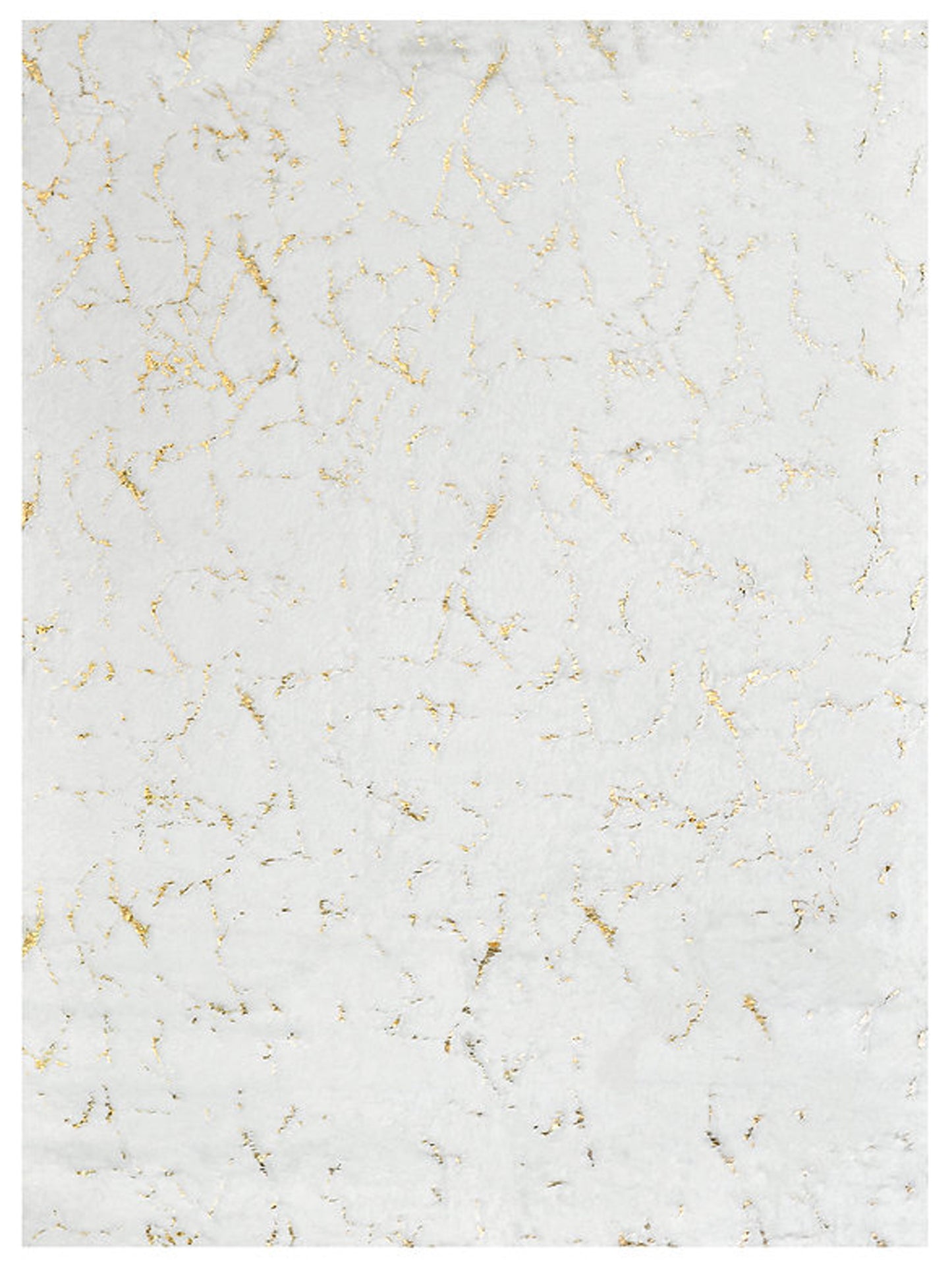 American Cover Design Rabbit Fur Bunny White Gold Modern Machine Woven Rug