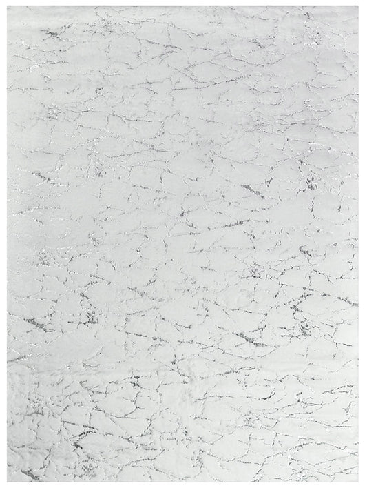 American Cover Design Rabbit Fur Bunny White Silver Modern Machine Woven Rug