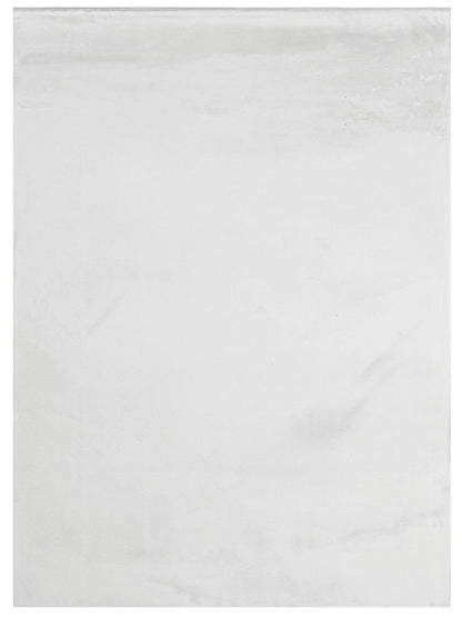 American Cover Design Rabbit Fur Bunny White  Modern Machine Woven Rug