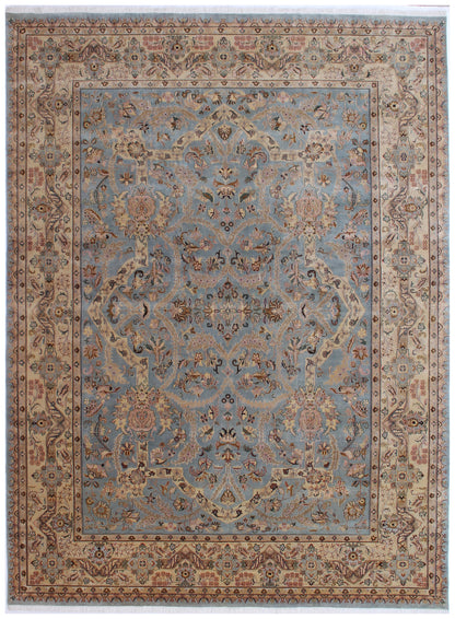 Anjani Carpets S20 S20 Lt.Blue Beige Persian Hand Knotted Rugs