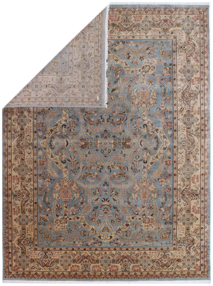 Anjani Carpets S20 S20 Lt.Blue Beige Persian Hand Knotted Rugs