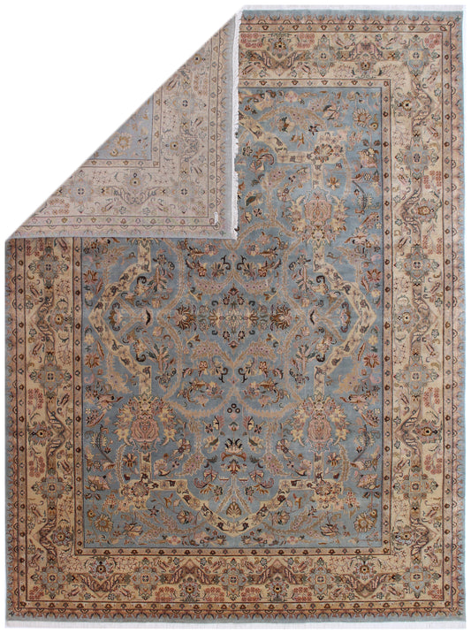 Anjani Carpets S20 S20 Lt.Blue Beige Persian Hand Knotted Rugs