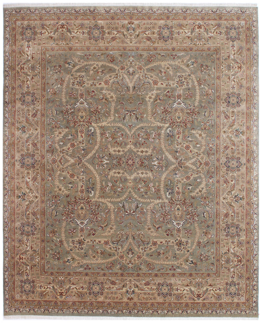 Anjani Carpets S20 S20 Sage Beige Persian Hand Knotted Rugs