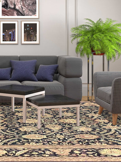 Artisan Michelle Black Traditional Knotted Rug - Rugs - Artisan - Atlanta Designer Rugs