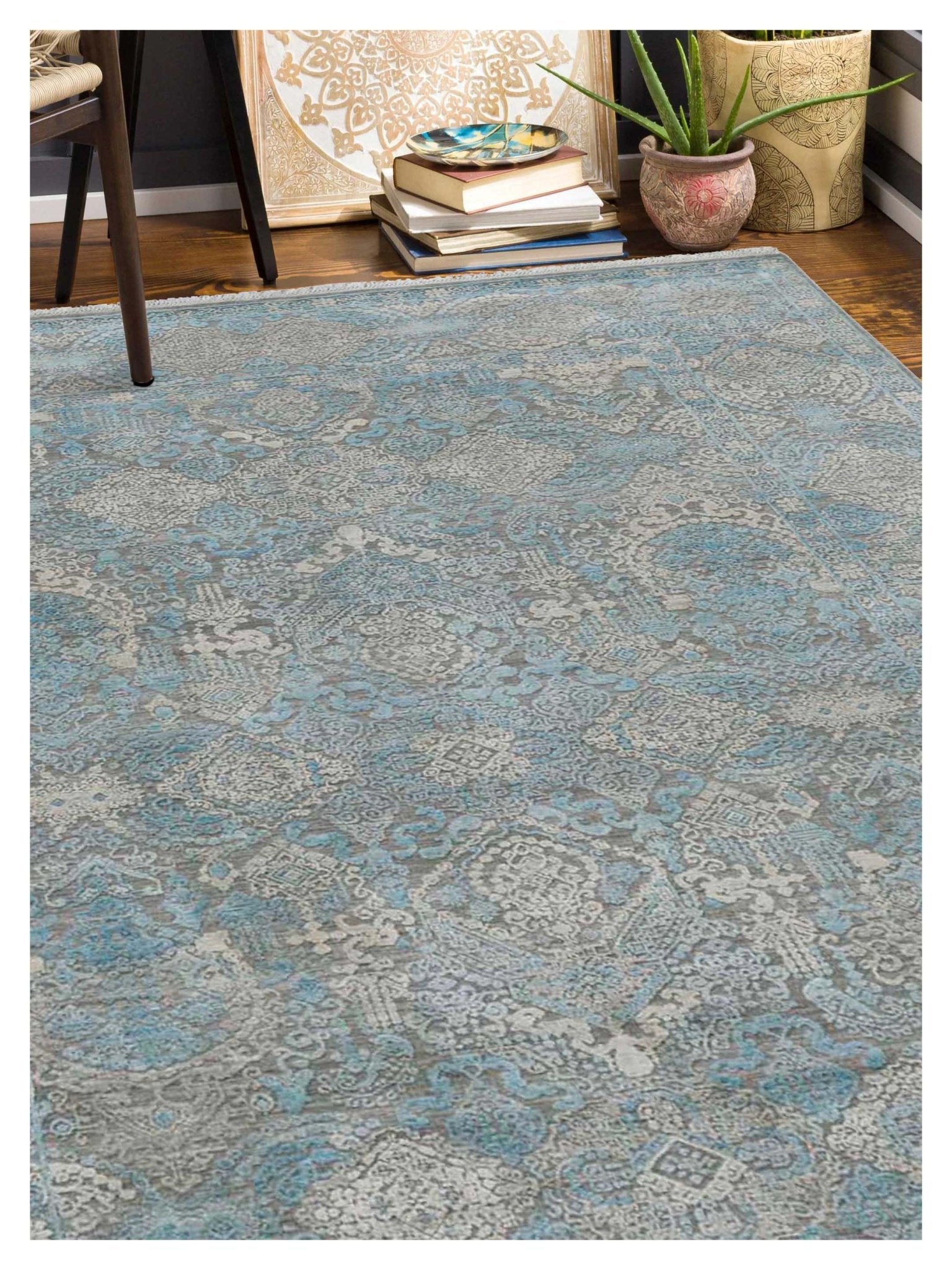 Limited Shoreham SHO - 154 Silver Sand Transitional Knotted Rug - Rugs - Limited - Atlanta Designer Rugs