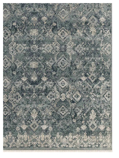 Limited Shoreham SHO-156 Sea Blue Transitional Knotted Rug