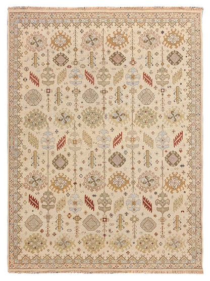 Artisan Sandra Ivory Beige Traditional Knotted Rug - Rugs - Artisan - Atlanta Designer Rugs