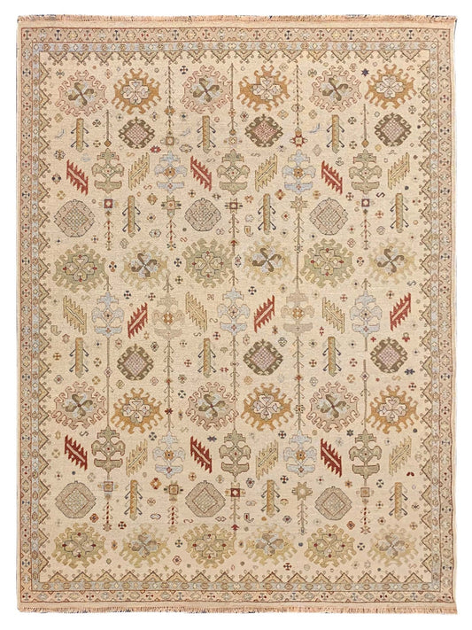 Artisan Sandra Ivory Beige Traditional Knotted Rug - Rugs - Artisan - Atlanta Designer Rugs