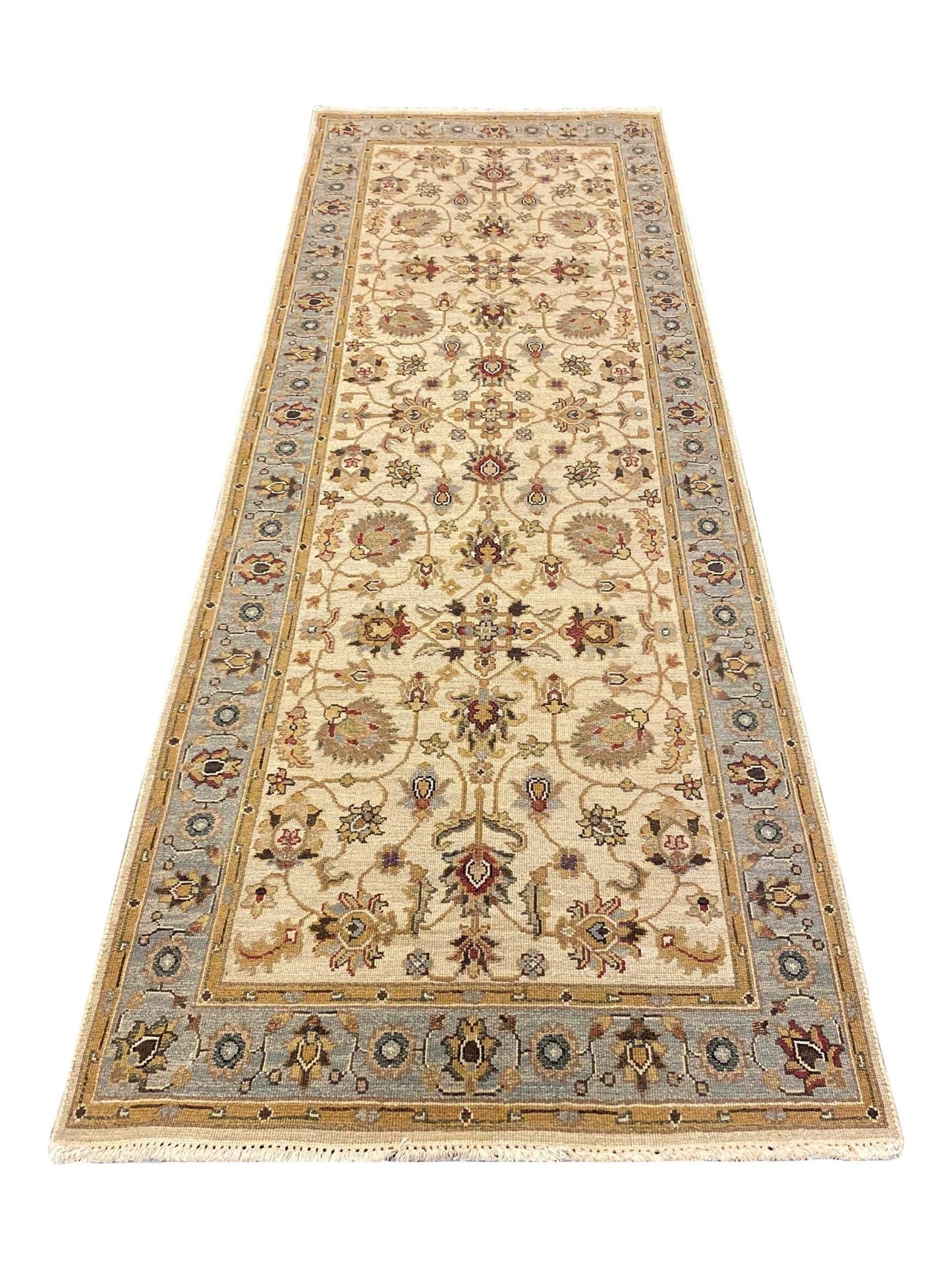 Artisan Sandra Ivory Lt.Blue Traditional Knotted Rug - Rugs - Artisan - Atlanta Designer Rugs