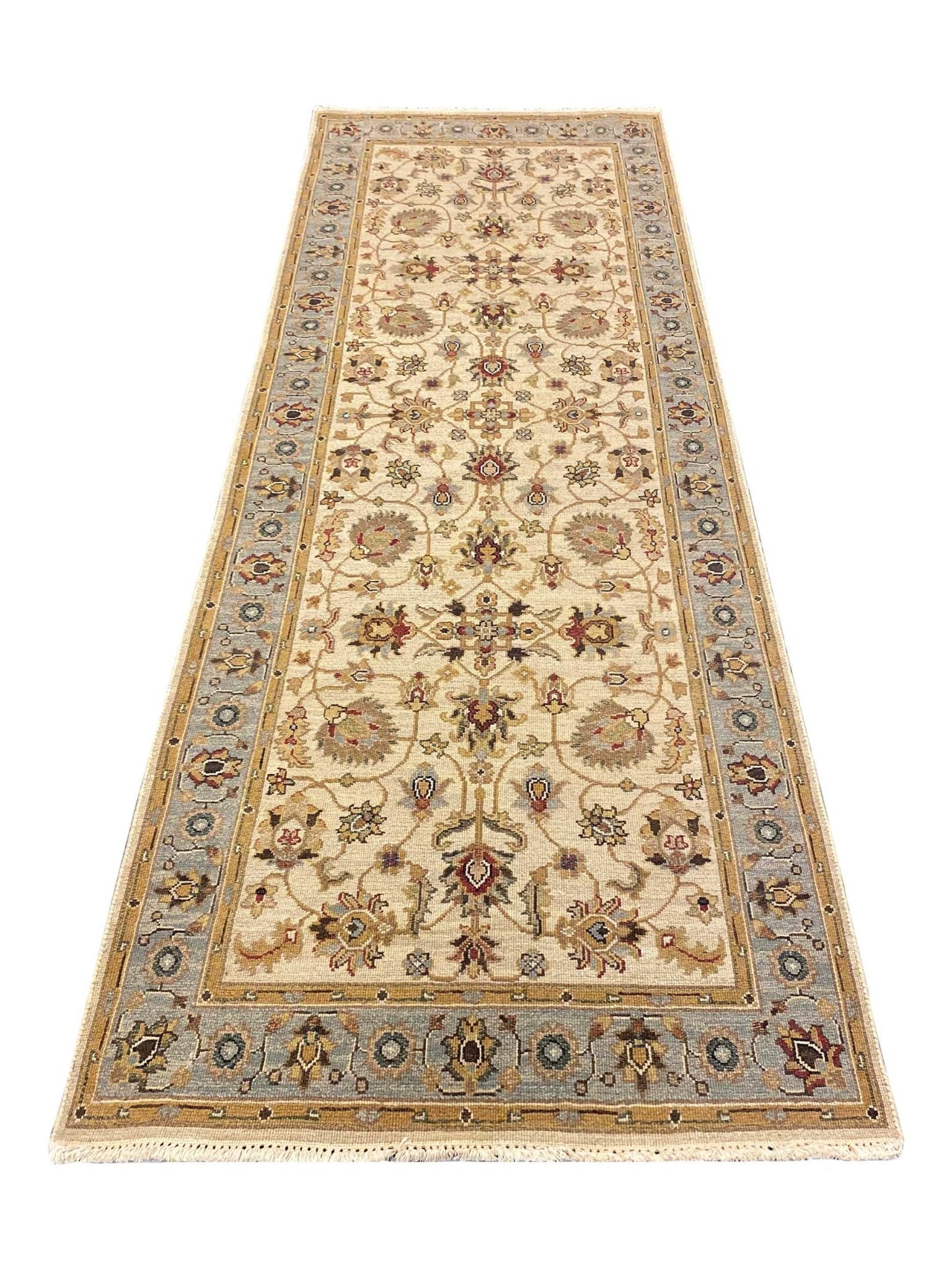 Artisan Sandra Ivory Lt.Blue Traditional Knotted Rug - Rugs - Artisan - Atlanta Designer Rugs