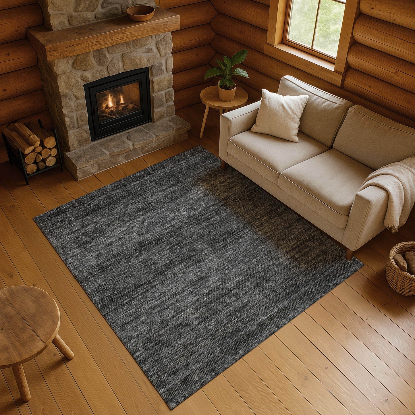 Dalyn Rugs Soft Essentials  Charcoal  Transitional