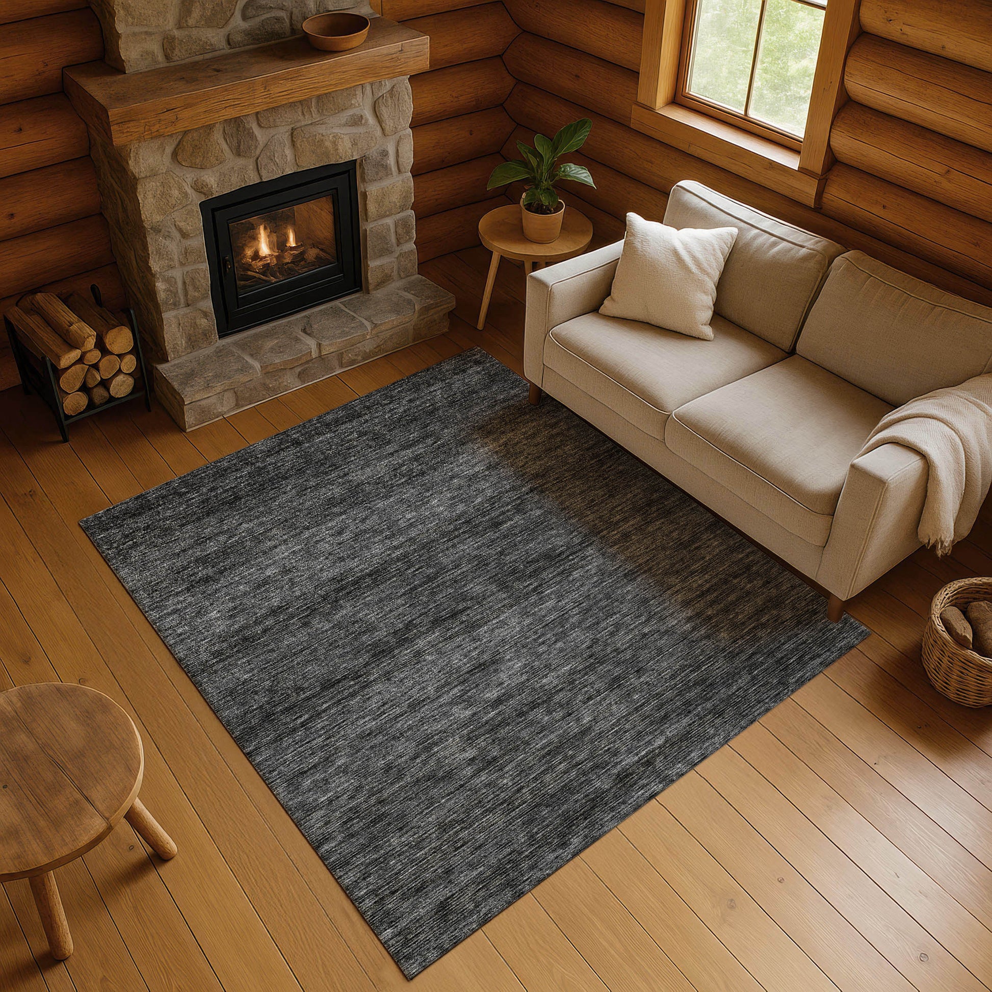 Dalyn Rugs Soft Essentials  Charcoal  Transitional