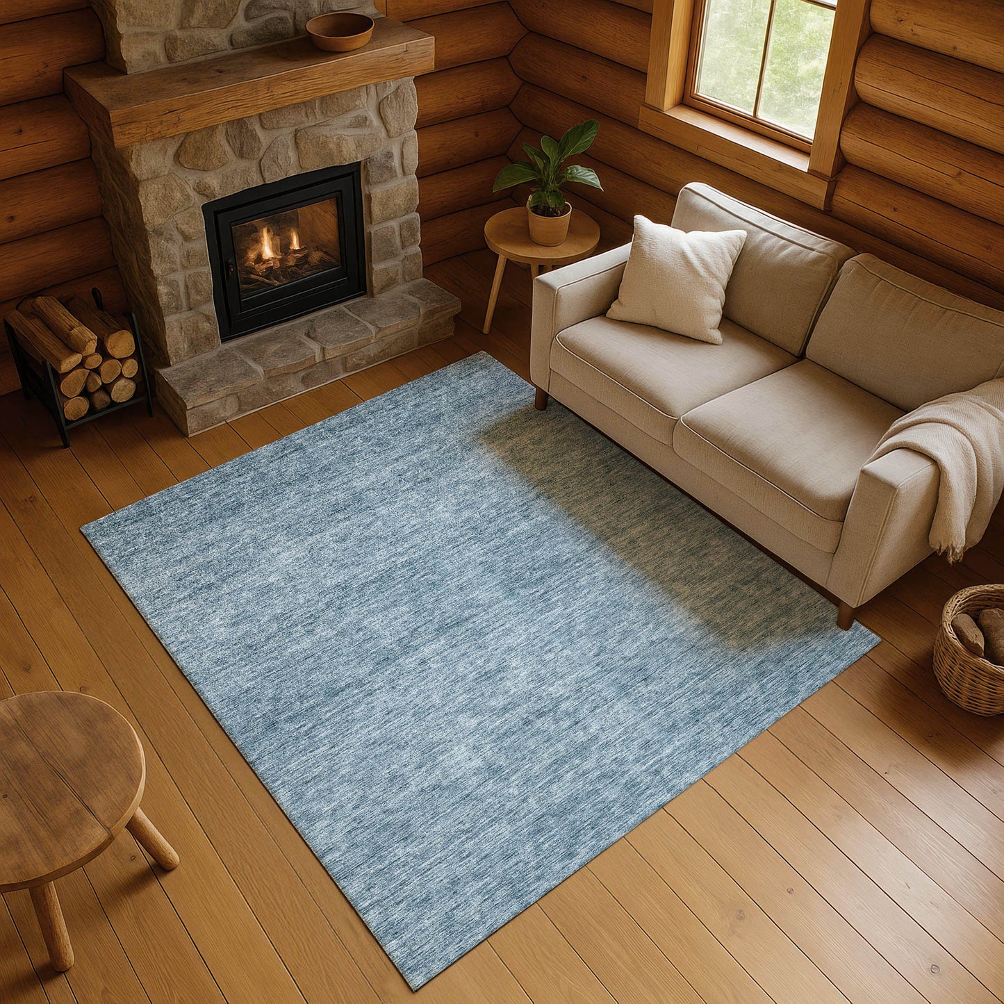 Dalyn Rugs Soft Essentials  Denim  Transitional