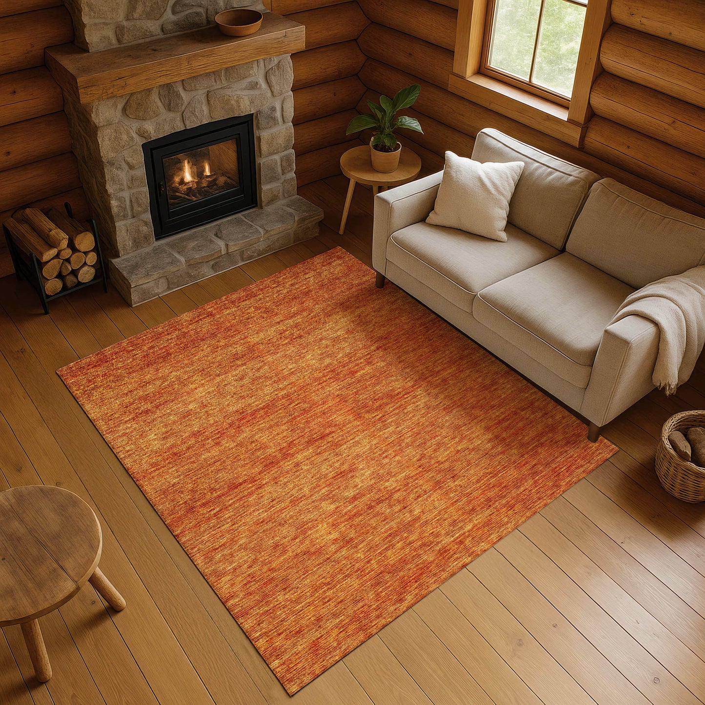 Dalyn Rugs Soft Essentials  Orange  Transitional