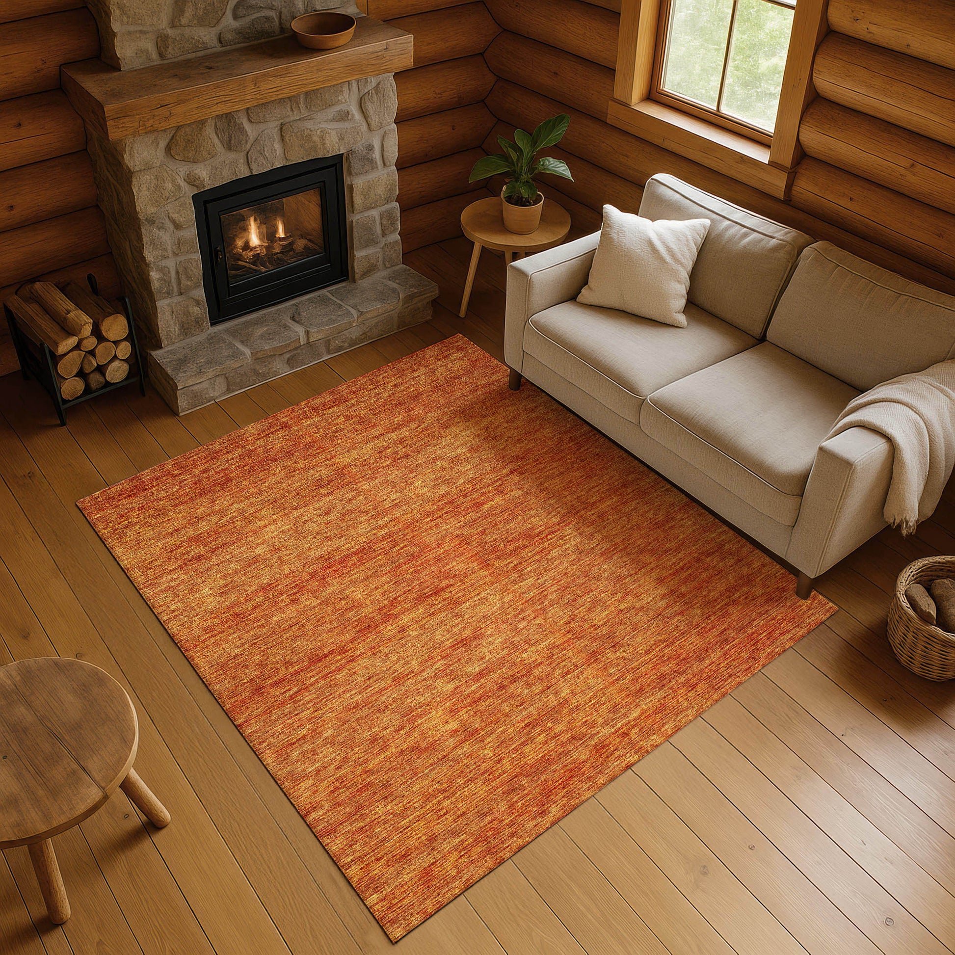 Dalyn Rugs Soft Essentials  Orange  Transitional