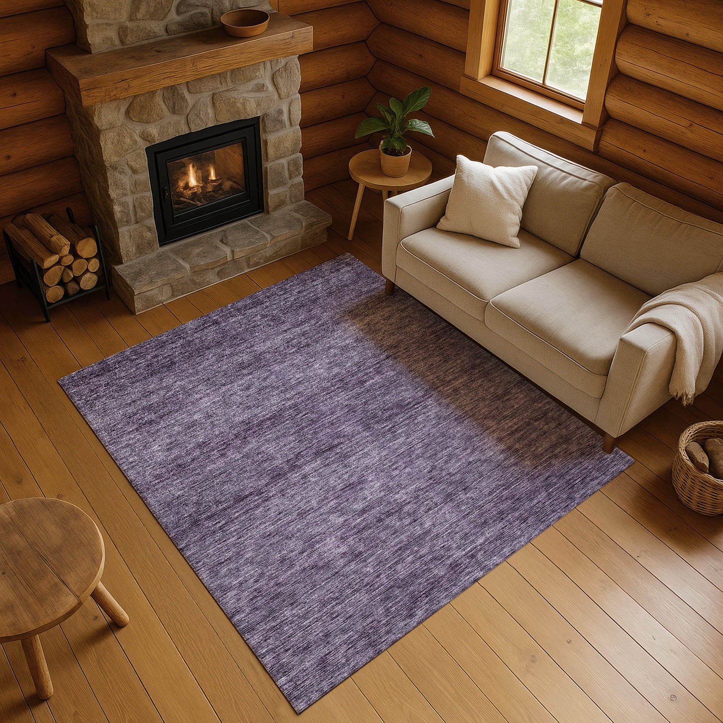 Dalyn Rugs Soft Essentials  Plum  Transitional