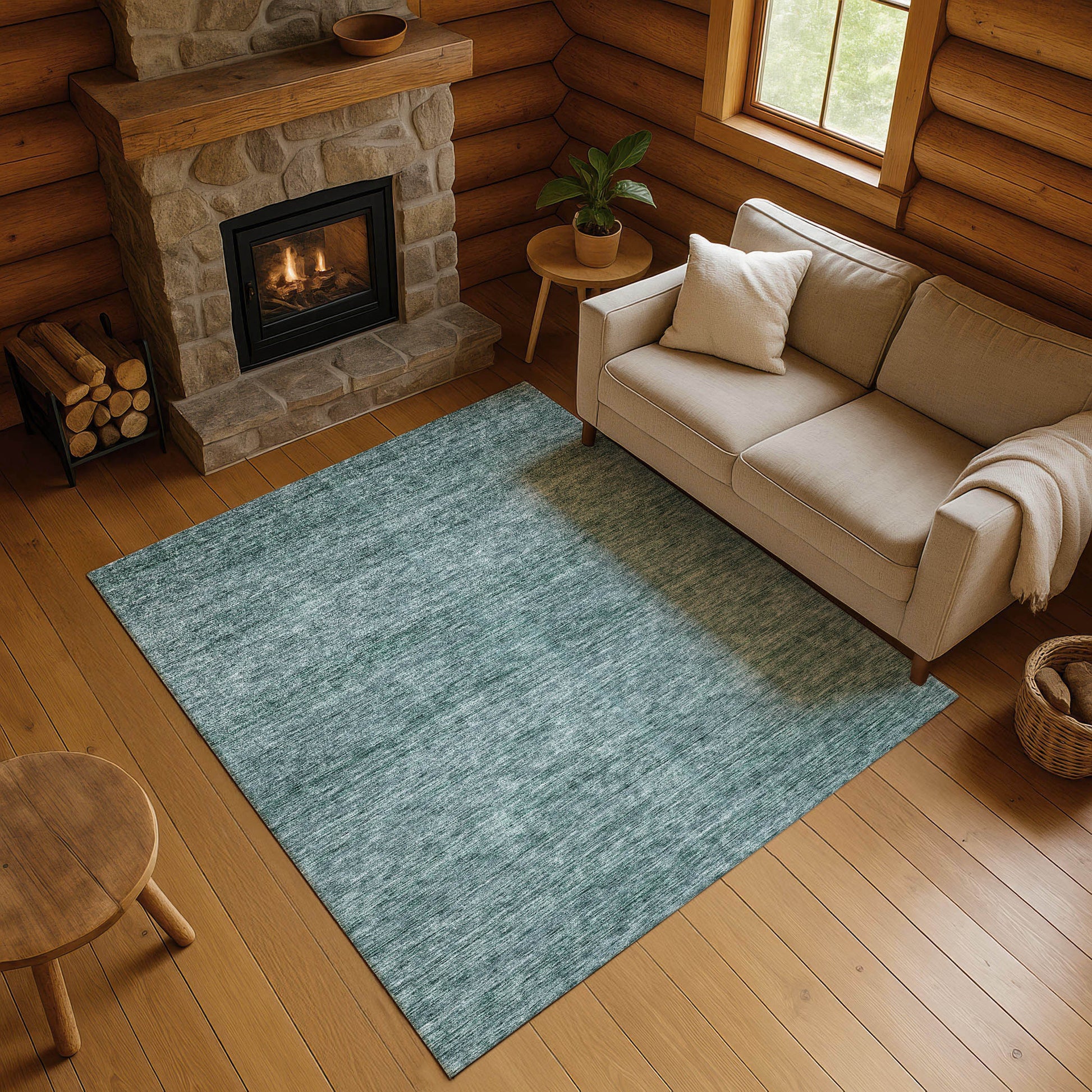 Dalyn Rugs Soft Essentials  Teal  Transitional