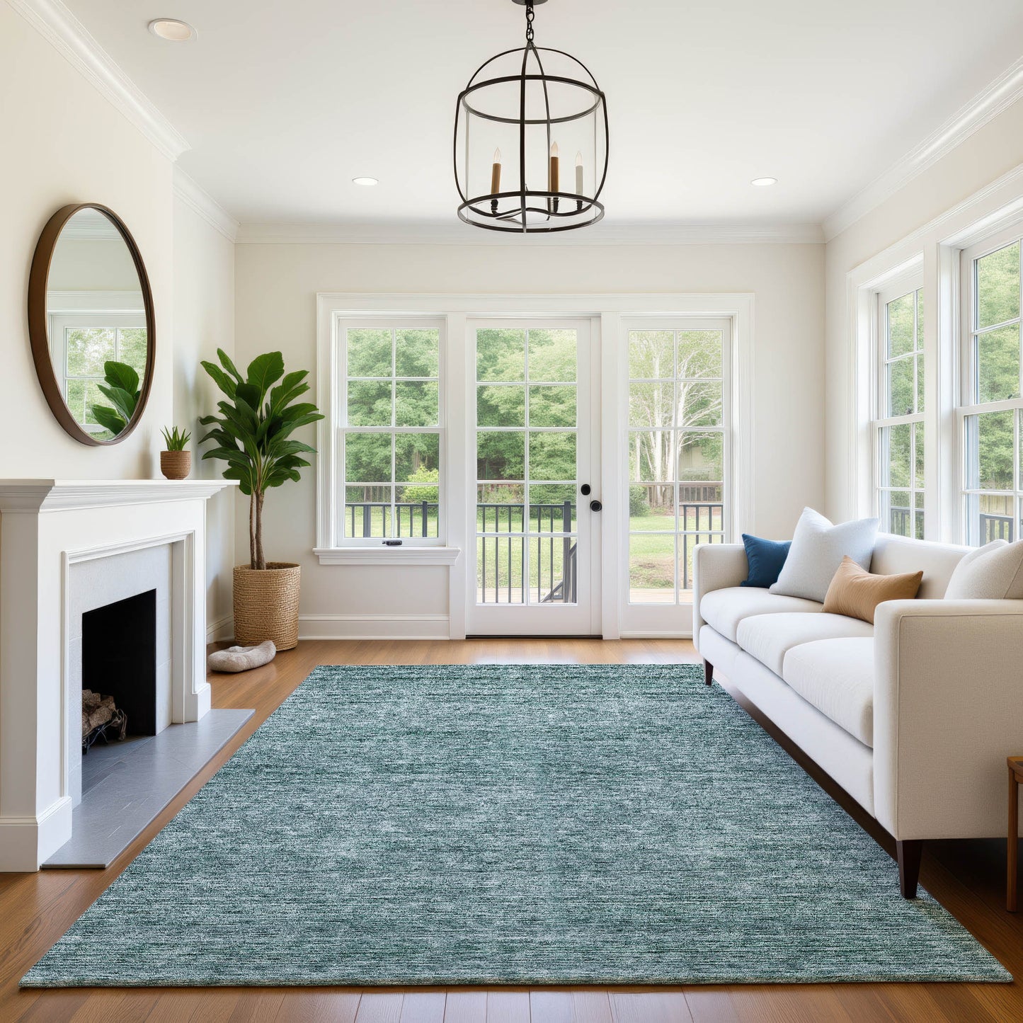 Dalyn Rugs Soft Essentials  Teal  Transitional
