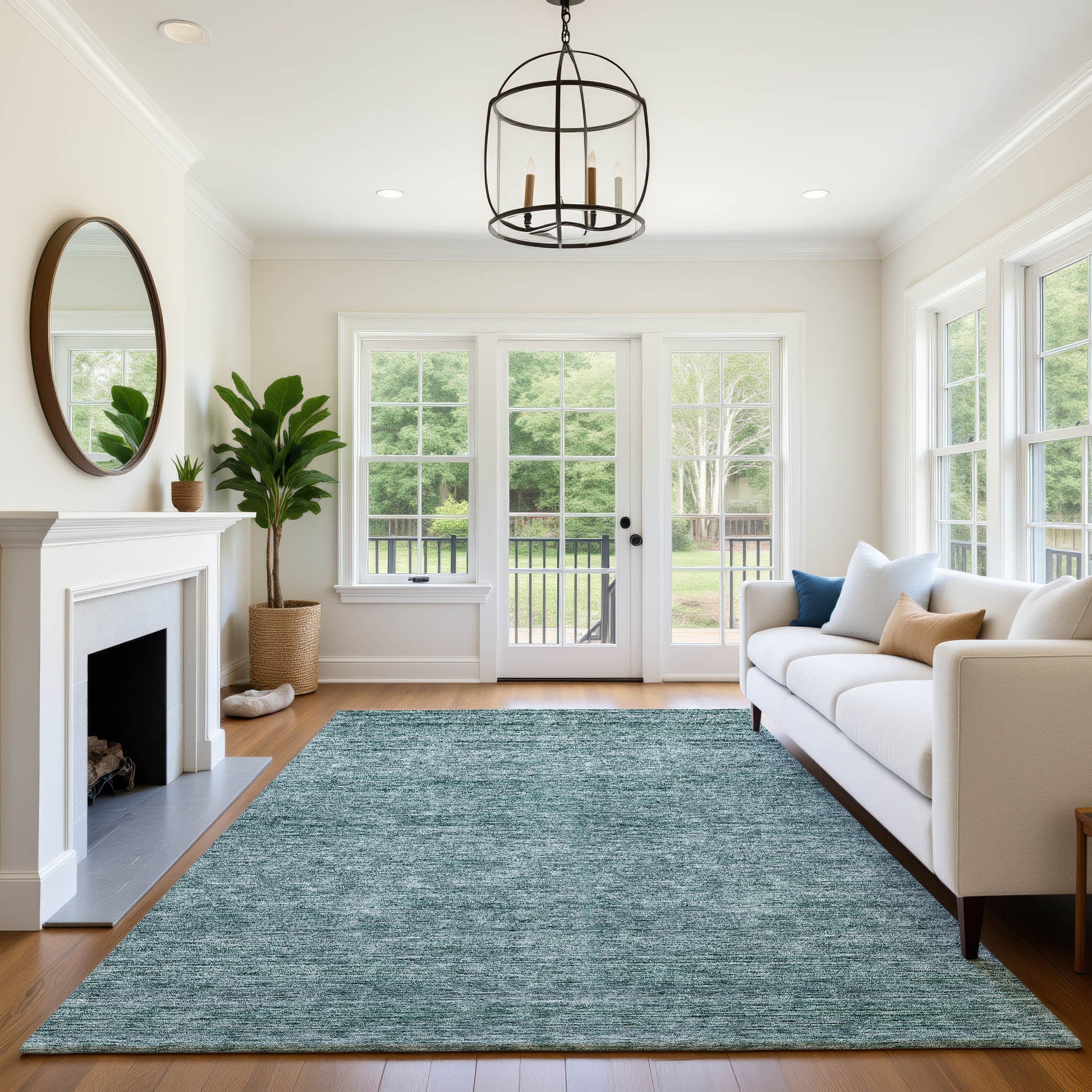 Dalyn Rugs Soft Essentials  Teal  Transitional