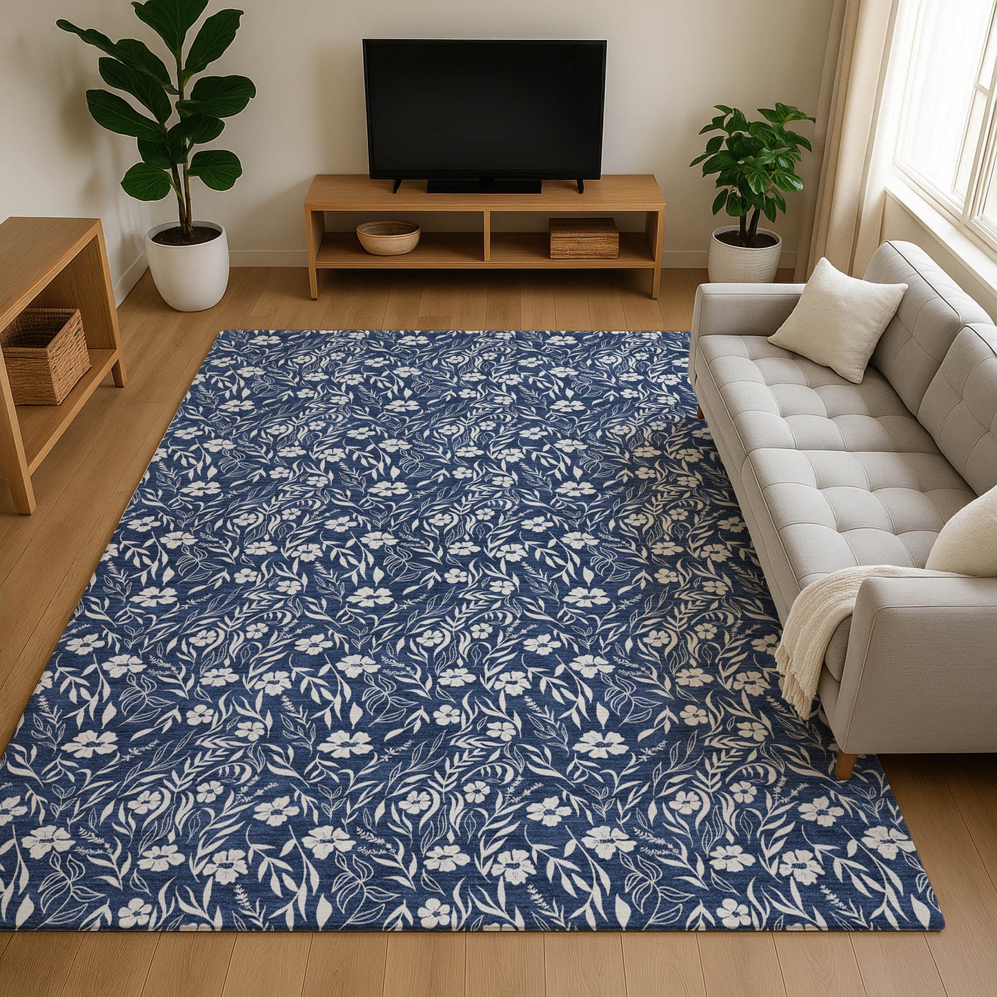 Dalyn Rugs Soft Essentials  Navy  Transitional