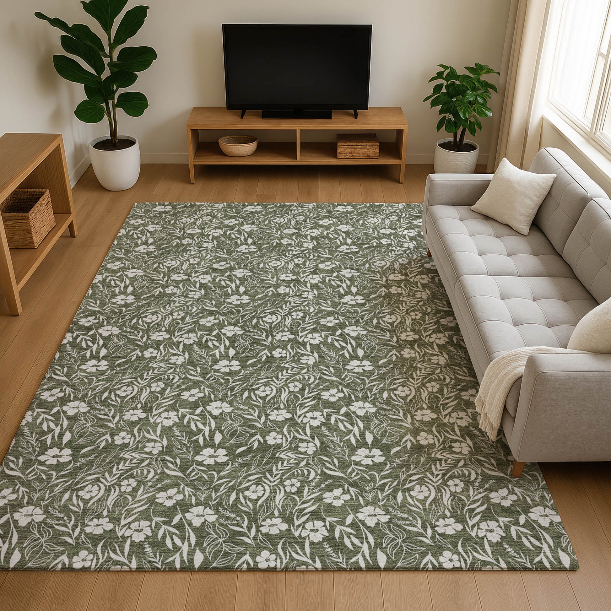 Dalyn Rugs Soft Essentials  Olive  Transitional