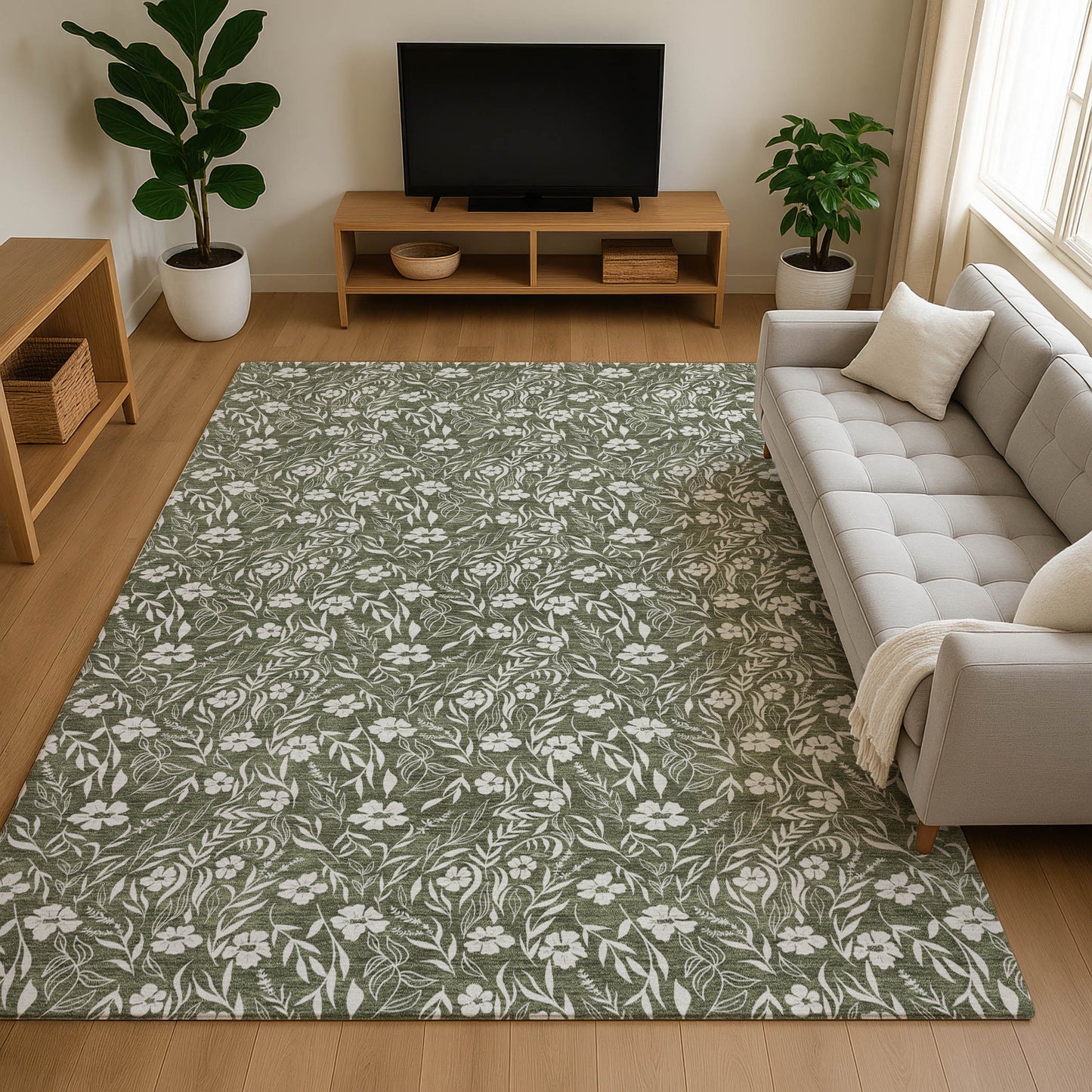 Dalyn Rugs Soft Essentials  Olive  Transitional