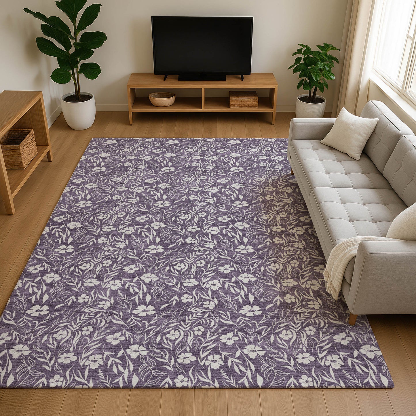 Dalyn Rugs Soft Essentials  Purple  Transitional