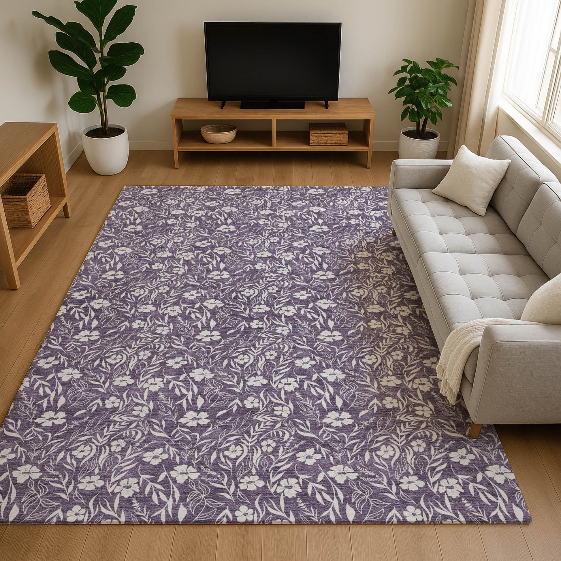 Dalyn Rugs Soft Essentials  Purple  Transitional