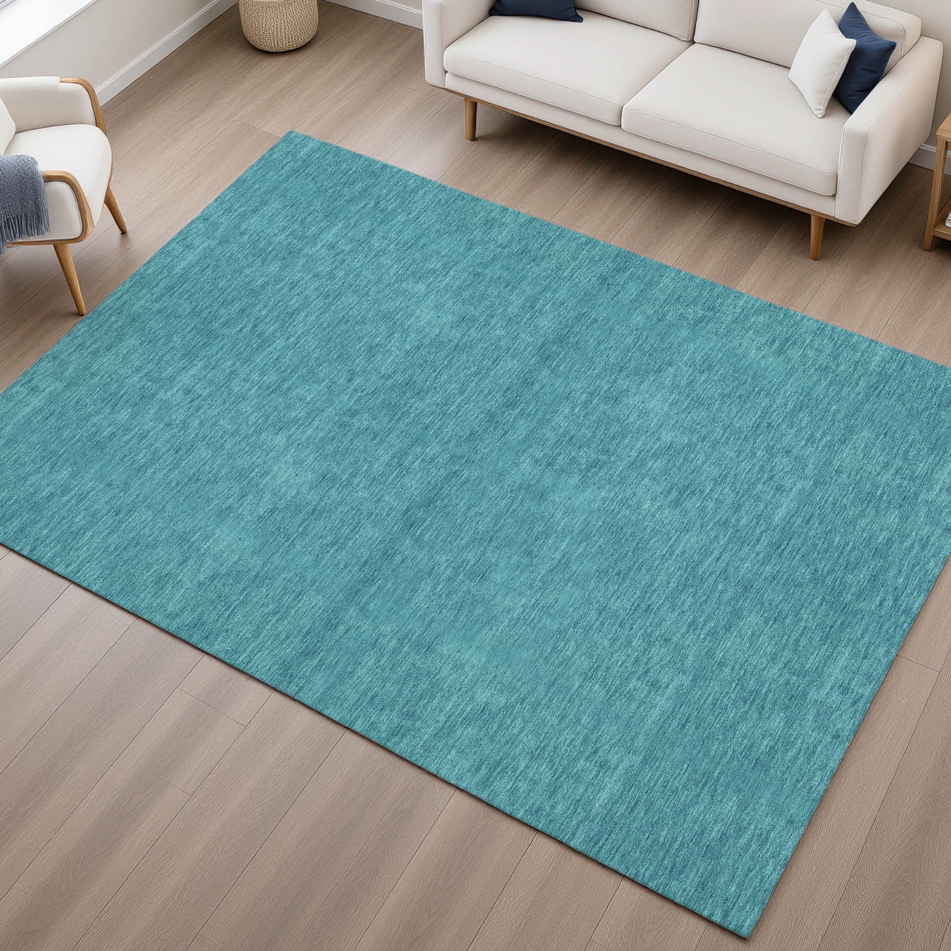 Dalyn Rugs Soft Essentials  Turquoise  Transitional