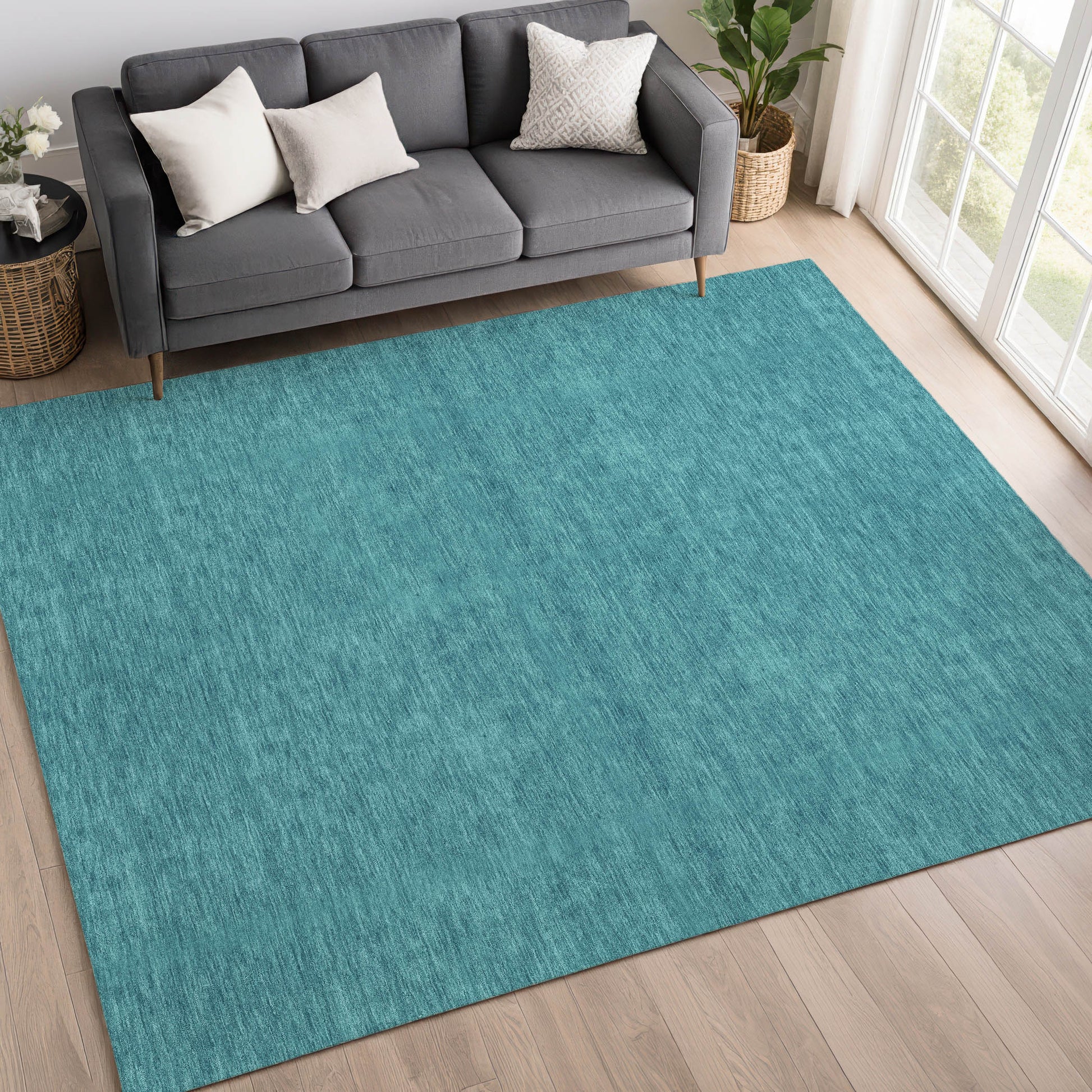 Dalyn Rugs Soft Essentials  Turquoise  Transitional
