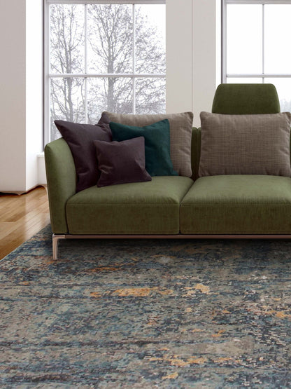 Artisan Mary Blue Contemporary Knotted Rug - Rugs - Artisan - Atlanta Designer Rugs