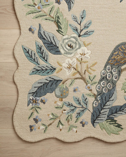 Rifle Paper Co. x Loloi Silhouette SIH-04 Blue Contemporary Hooked Rug