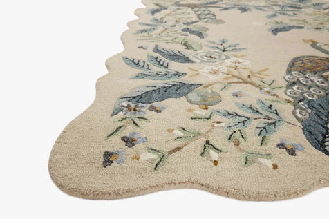 Rifle Paper Co. x Loloi Silhouette SIH-04 Blue Contemporary Hooked Rug