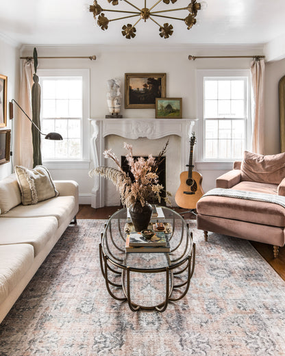 Loloi II Skye  Blush Grey Traditional