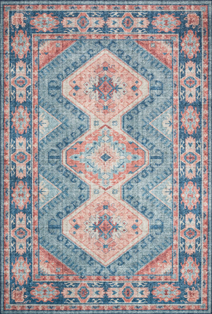 Loloi II Skye  Turquoise Terracotta Traditional