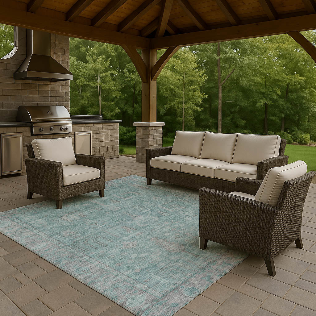Dalyn Rugs Solace  Aqua  traditional