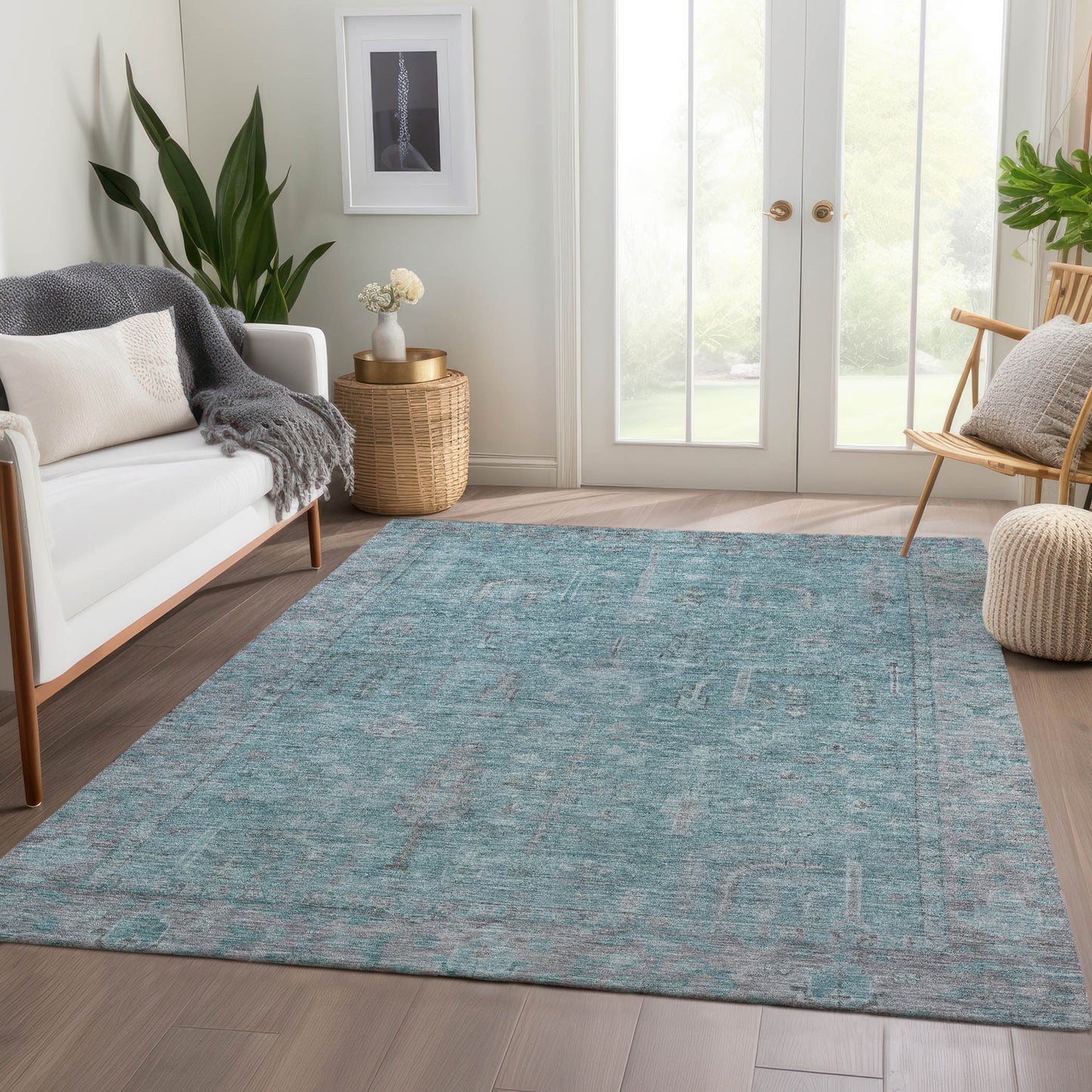 Dalyn Rugs Solace  Aqua  traditional
