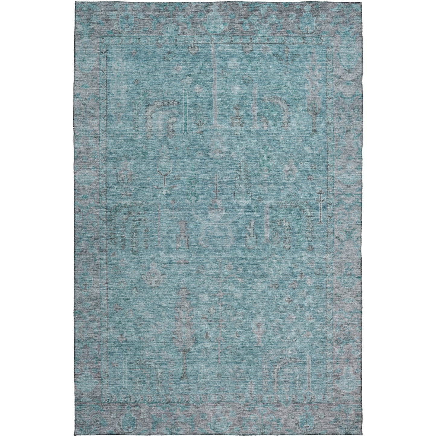 Dalyn Rugs Solace  Aqua  traditional